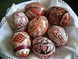 Batik-Eier, Ukraine.  -- Klick op to'n Vergröttern!